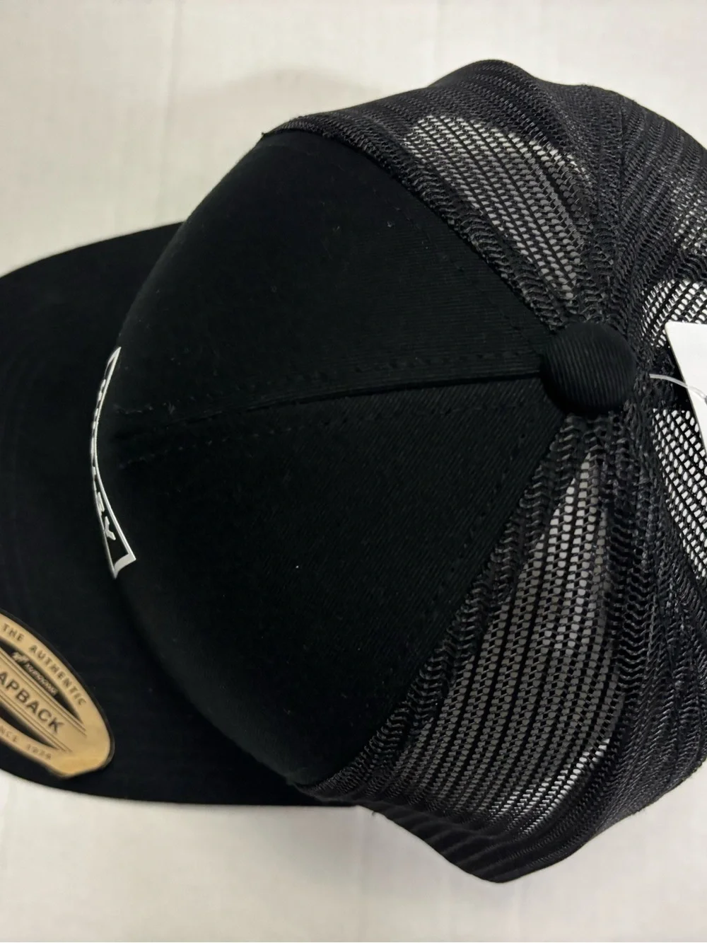 New! Hurley men’s square trucker hat black one size - Picture 4 of 8